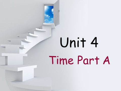 三年级下册英语（闽教版）Unit4 Time PartA课件1第1页
