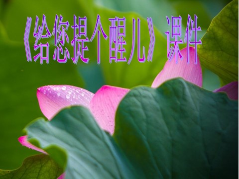 四年级上册美术《给您提个醒儿》课件1第1页