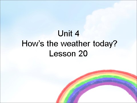四年级上册英语（精通版）Lesson 20 课件第1页