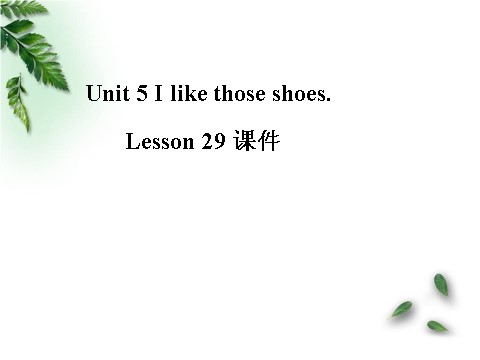 四年级上册英语（精通版） Lesson 29 课件2第1页