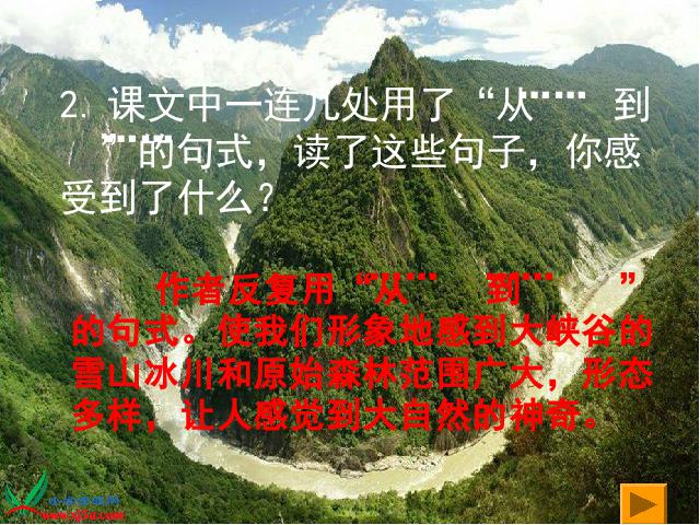 四年级上册语文（人教版）《雅鲁藏布大峡谷》(语文)第8页
