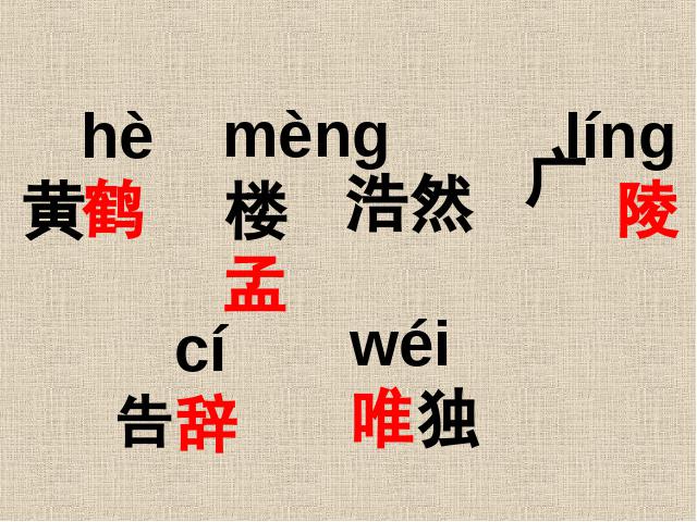 四年级上册语文（人教版）《黄鹤楼送孟浩然之广陵》ppt语文课件下载第6页