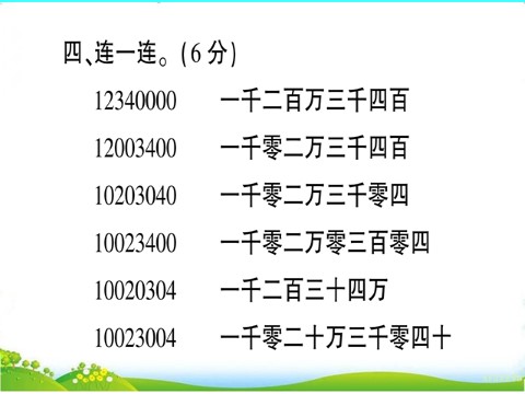 四年级上册数学（人教版）第1单元测试题第9页