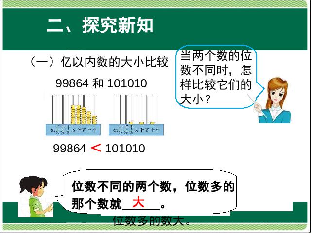 四年级上册数学（人教版）课件大数的认识:亿以内数的大小比较和改写原创ppt第5页