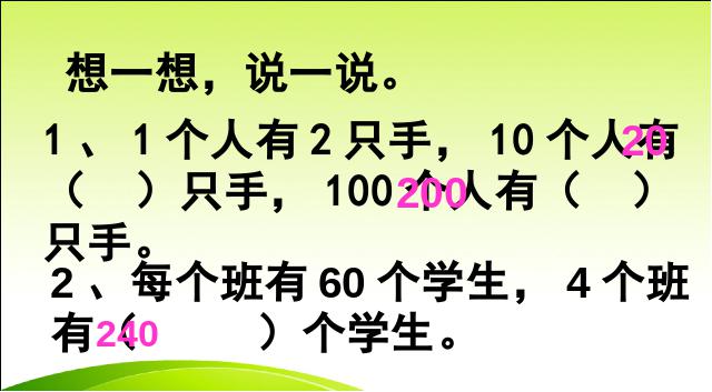 四年级上册数学（人教版）数学《三位数乘两位数口算乘法》第2页