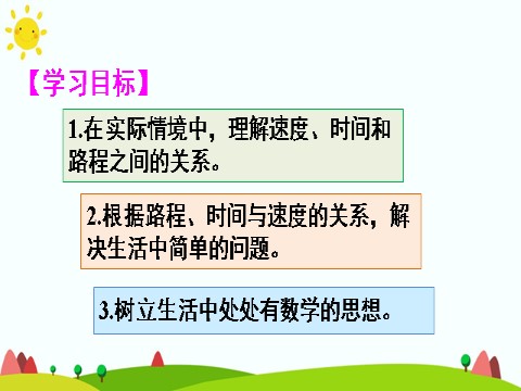 四年级上册数学（人教版）(2)速度、时间和路程第2页