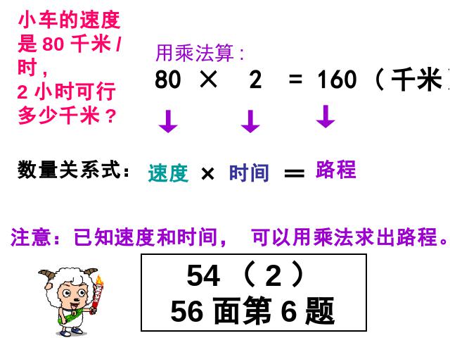 四年级上册数学（人教版）数学《速度、时间和路程之间的关系》第10页