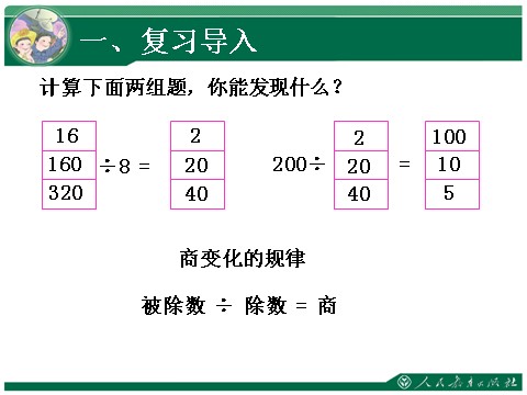 四年级上册数学（人教版）《商的变化规律及应用》教学课件第4页