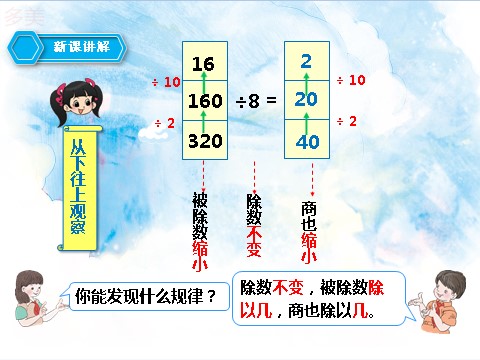 四年级上册数学（人教版）第六课时商的变化规律（课件）第7页