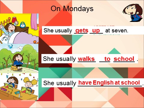 四年级上册英语（外研一起点）Module 3 Unit 1 She didn't walk to school yesterday. 课件第4页