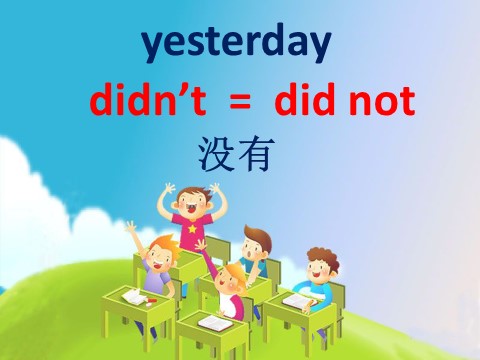 四年级上册英语（外研一起点）Module 3 Unit 1 She didn't walk to school yesterday-didn't第5页