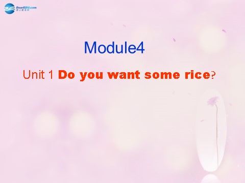 四年级上册英语（外研三起点）Module 4 Unit 1 Do you want some rice课件3 外研版（三起）第1页