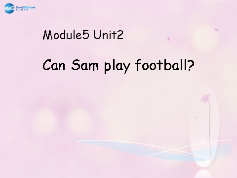 四年级上册英语（外研三起点）Module 5 Unit 2 Can Sam play football课件5 外研版（三起）第1页