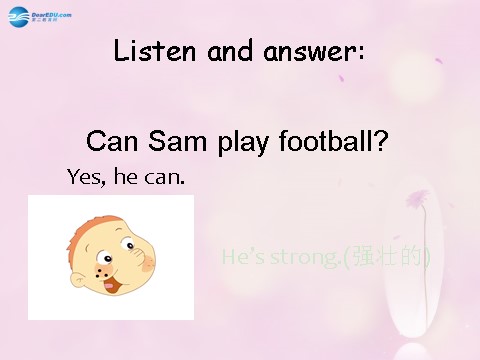 四年级上册英语（外研三起点）Module 5 Unit 2 Can Sam play football课件5 外研版（三起）第5页