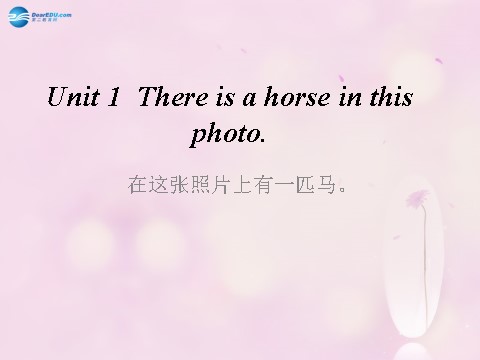 四年级上册英语（外研三起点）Module 7 Unit 1 There is a horse in this photo课件2 外研版（三起）第1页