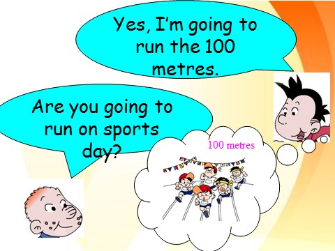 四年级上册英语（外研三起点）Unit 1 Are you going to run on sports day 课件 1第9页