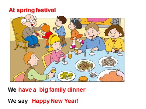 四年级上册英语（外研三起点）Unit 1 We have a big family dinner 课件 2第5页