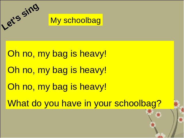 四年级上册英语(PEP版)《My schoolbag第六课时》PEP公开课第2页