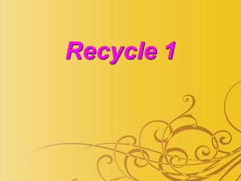 四年级上册英语(PEP版)四年级英语上册Recycle1课件第1页