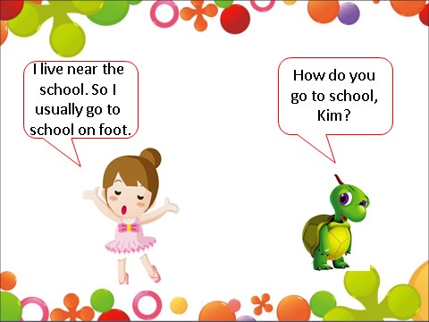 四年级上册英语（SL版）Unit 3 Lesson 2 --How do you usually go to school第8页