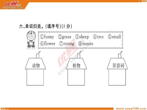 四年级上册英语（湘少版）第三、四单元测评卷第7页