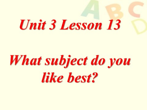 四年级下册英语（精通版）  Lesson 13第1页