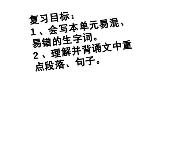 四年级下册语文语文《第四单元复习》ppt比赛获奖教学课件第2页