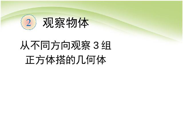 四年级下册数学（人教版）数学第二单元:观察物体(二)观察几何体课件ppt第1页