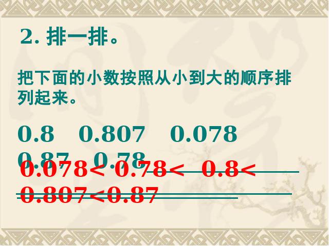 四年级下册数学（人教版）《4.4小数的大小比较》(数学)第10页