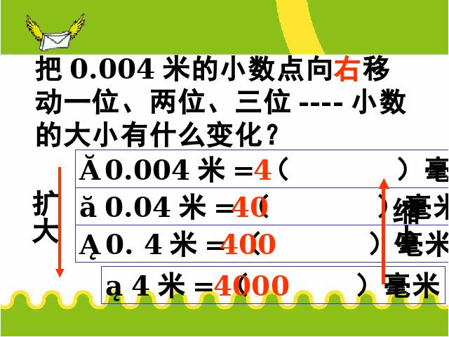 四年级下册数学（人教版）《4.5小数点移动引起小数大小的变化》第5页