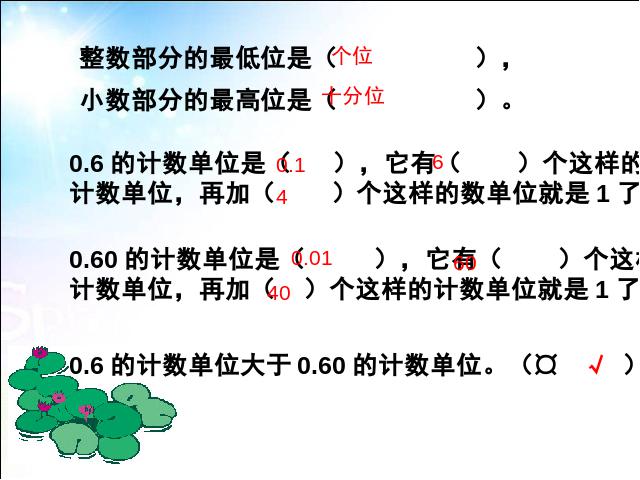 四年级下册数学（人教版）《4.8小数的意义和性质整理和复习》教研课第9页