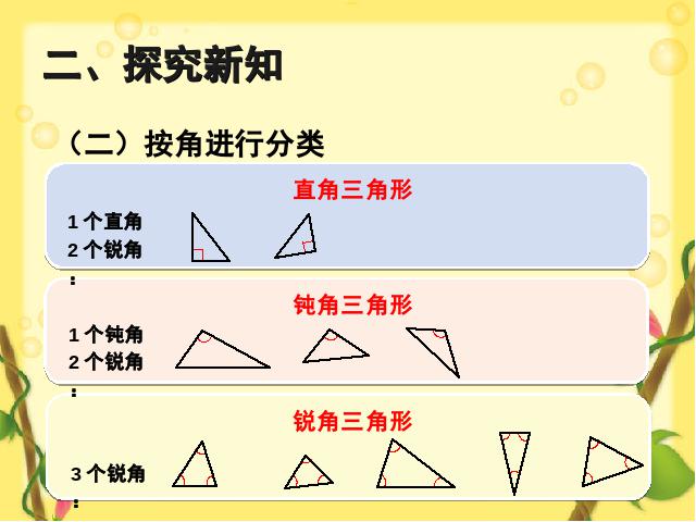 四年级下册数学（人教版）数学《2015版:三角形的分类例5》（）第5页