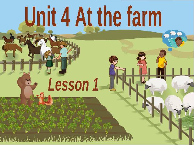 四年级下册英语(PEP版)《unit4 At the farm》英语第1页