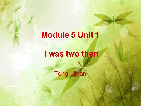 四年级下册英语（外研版三起点）Module5 Unit1 I was two thenppt课件(四下英语）第1页