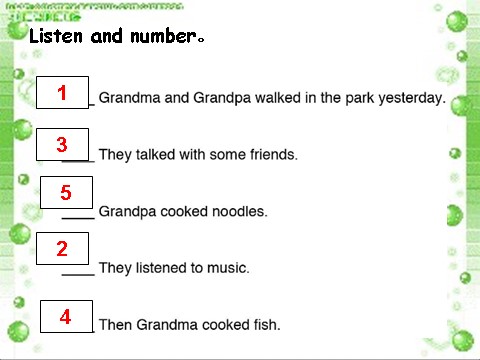 四年级下册英语（外研版三起点）原创Module7 Unit2 Grandma cooked fishppt课件第6页
