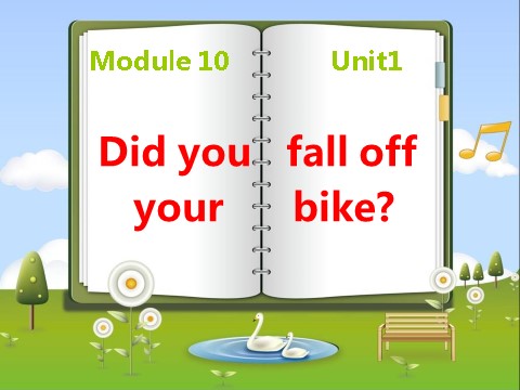 四年级下册英语（外研版三起点）英语精品Unit1 Did you fall off your bikeppt课件第1页