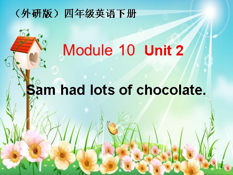 四年级下册英语（外研版三起点）精品Module10 Unit2 Sam had lots of chocolateppt课件第1页