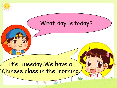 四年级下册英语（闽教版）Unit 3 School Subjects Part A--What day is today句型操练第7页