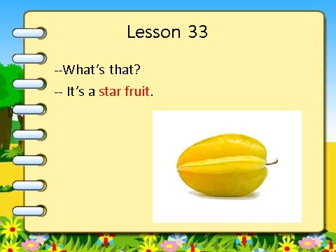五年级上册英语（精通版）ruit Lesson 33 课件2第5页