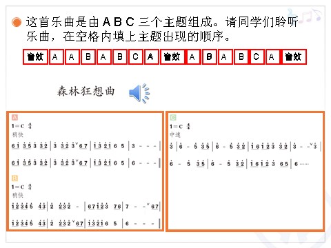 五年级上册音乐（人教版）森林狂想曲(简谱)第9页