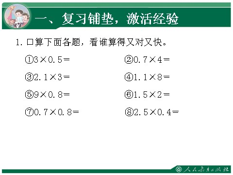 五年级上册数学（人教版）1.3《小数乘法》教学课件（第3课时）第2页