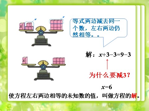 五年级上册数学（人教版）例题_解方程第2页