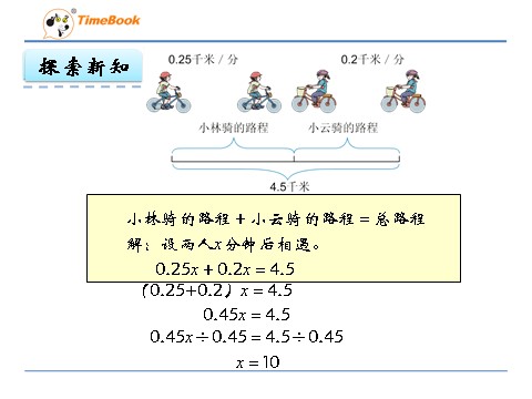 五年级上册数学（人教版）实际问题与方程（二）第10页