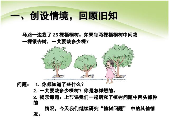 五年级上册数学（人教版）第七单元数学广角:植树问题例2数学第2页