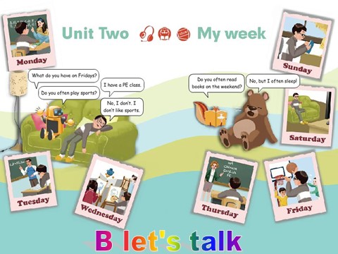 五年级上册英语(PEP版)B lets talk第1页