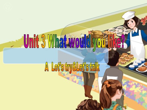 五年级上册英语(PEP版)Unit 3 A Let's try&Let's talk第1页