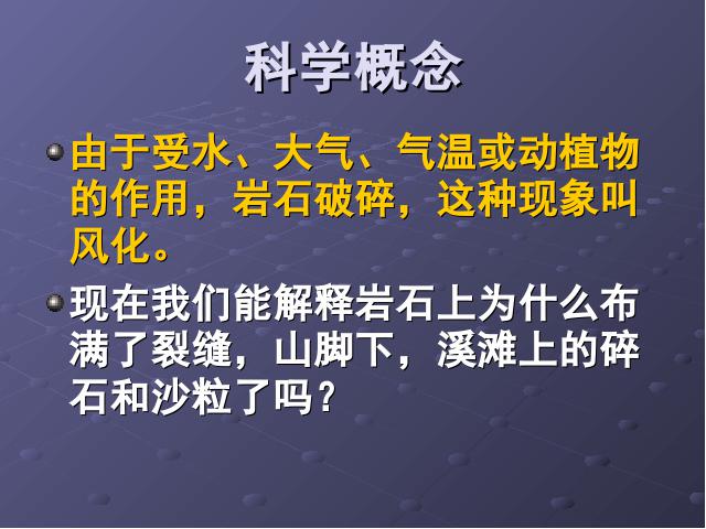 五年级上册科学《3.3岩石会改变模样吗》(科学)第4页