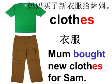 五年级上册英语（外研三起点）M4U1 Mum bought a new T-shirt for me.课件第5页