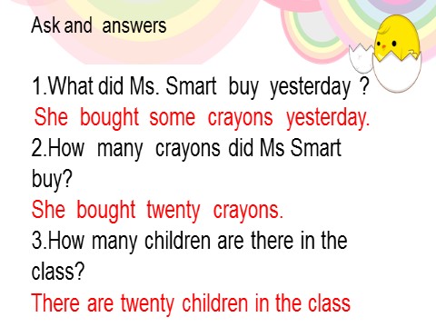 五年级上册英语（外研三起点）M5U1   there  are  only nineteen  crayons课件第6页