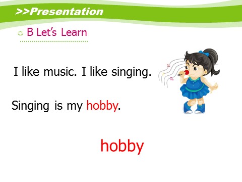 五年级上册英语（湘少版）Unit9_What’s_your_hobby？第1课时课件第5页